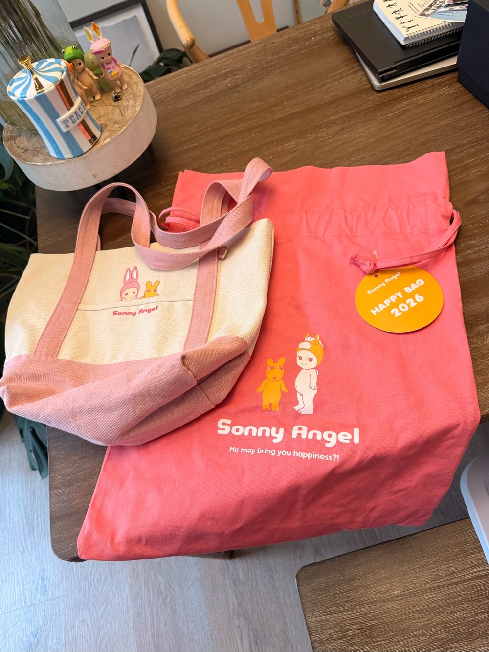 Limited Edition Sonny Angel Happy Bag 2026 Tote and Large Bag